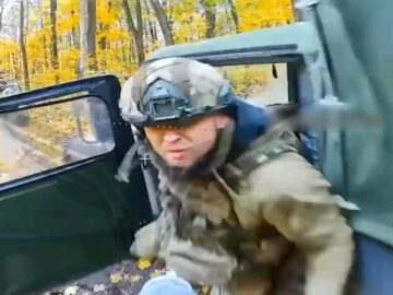 ВСУшник поймал дрон лицом
